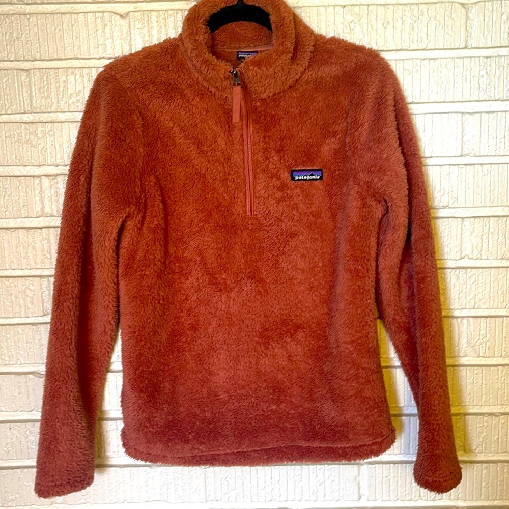 Patagonia Fuzzy Pull Over Sweater Like New Rust Color